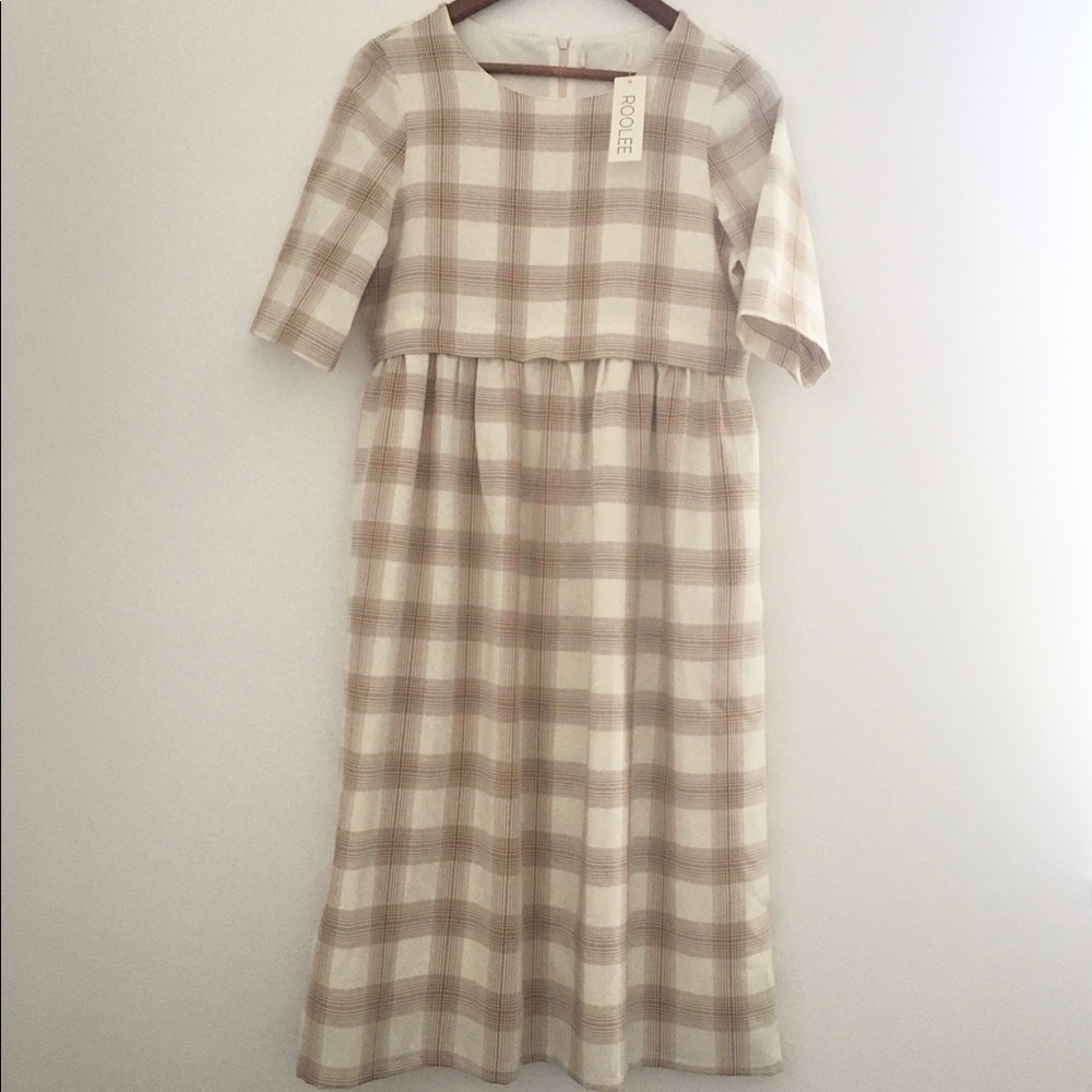 ROOLEE Mom Nursing Friendly Plaid Dress